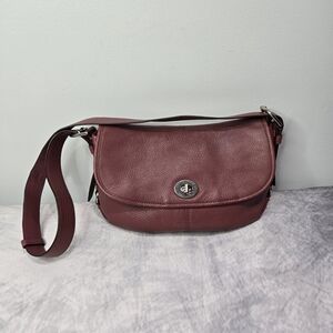 Coach Legacy turn-lock leather crossbody shoulder bag